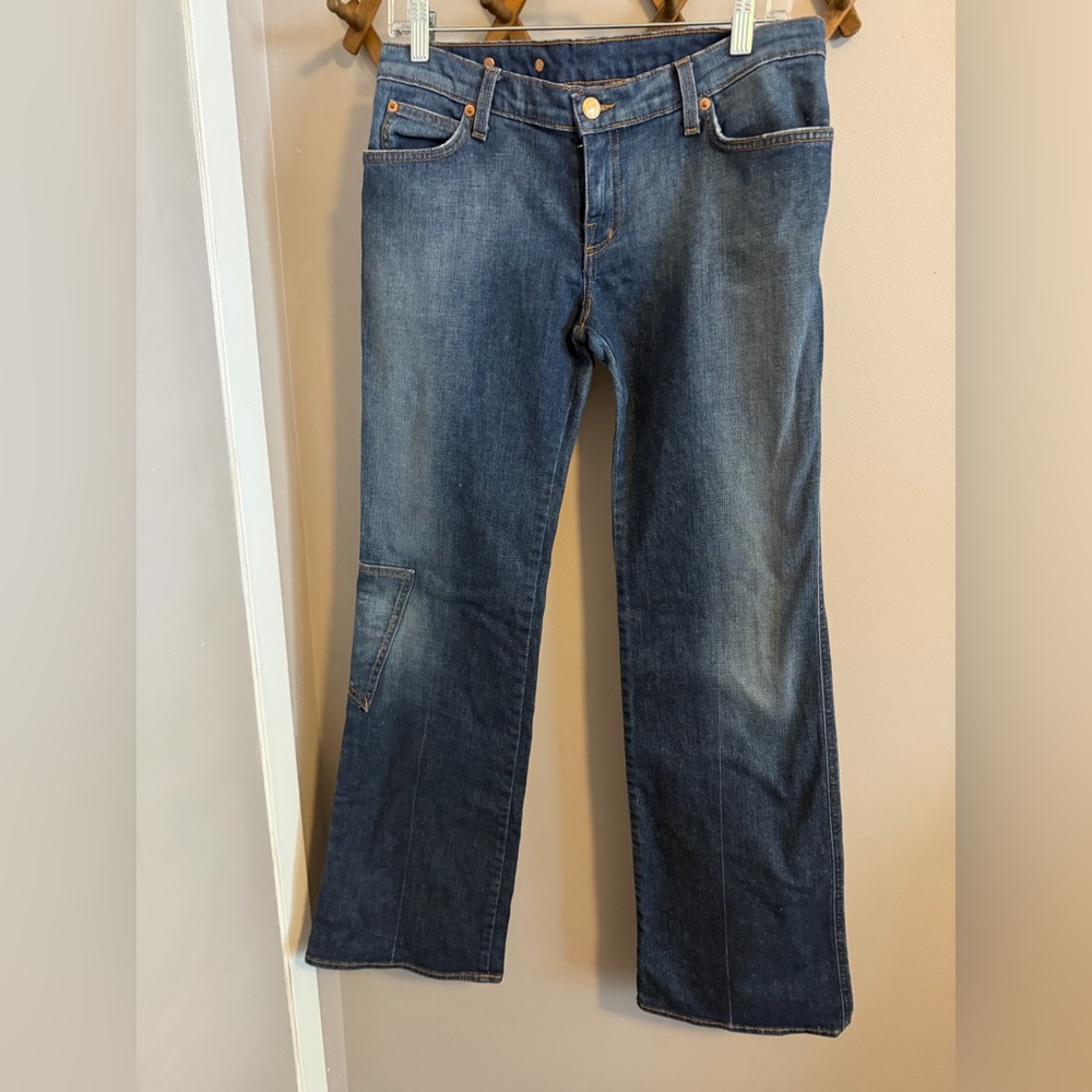 Rock & Republic "WHO" Hip Hugger Cargo Jeans Y2K Low Rise Size 30 hip fit 27/28